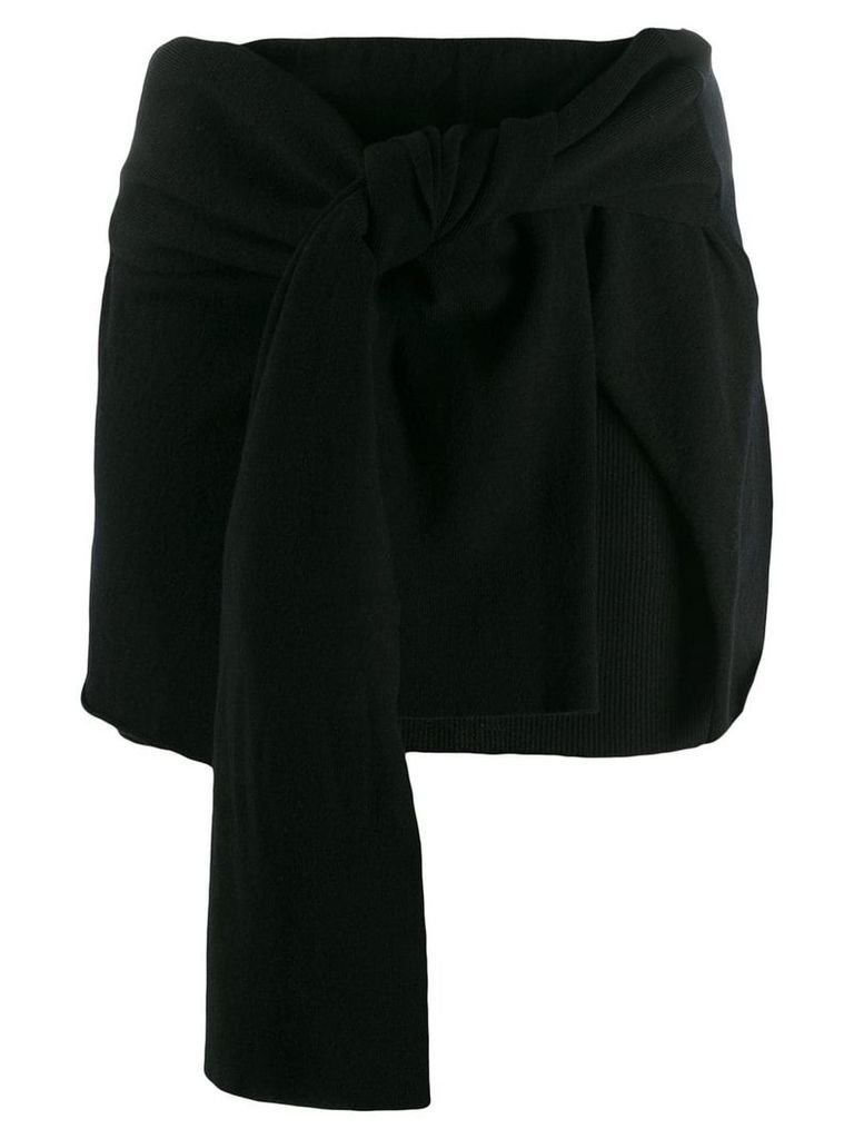 Jacquemus knotted skirt - Black