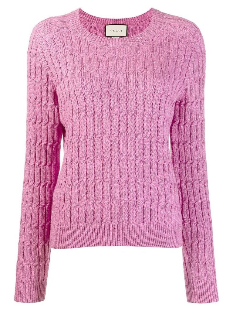 Gucci cable knit sweater - PINK
