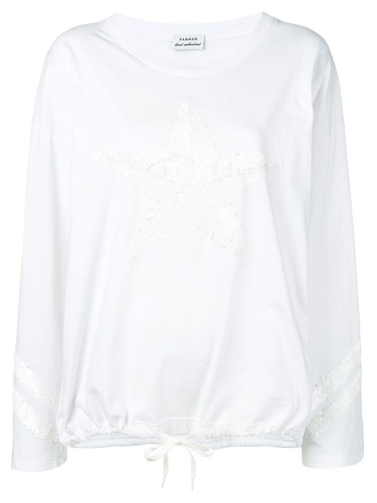 P.A.R.O.S.H. sequin embellished T-shirt - White