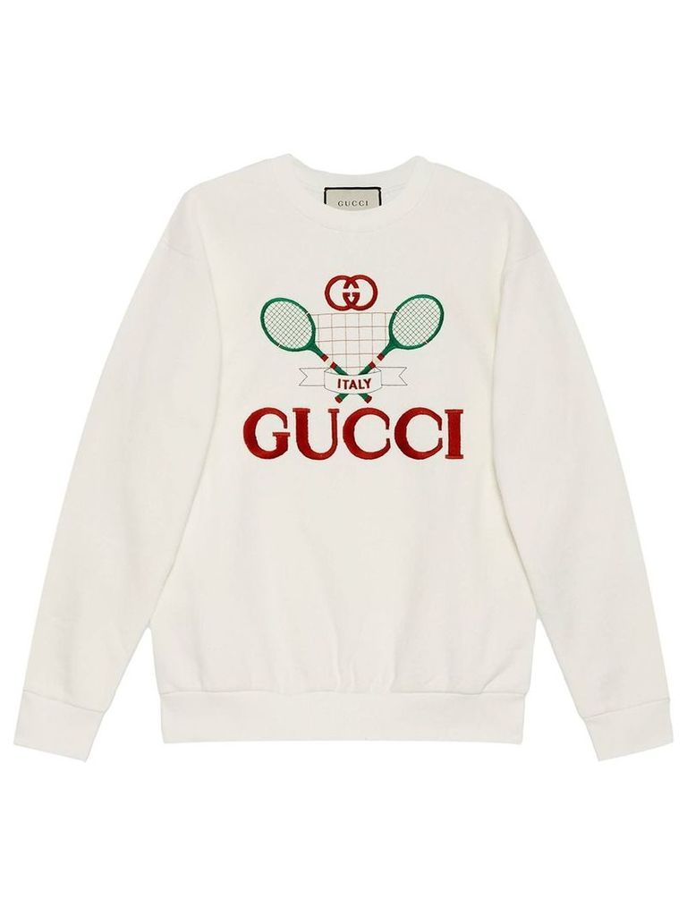 Gucci Gucci embroidered sweatshirt - NEUTRALS