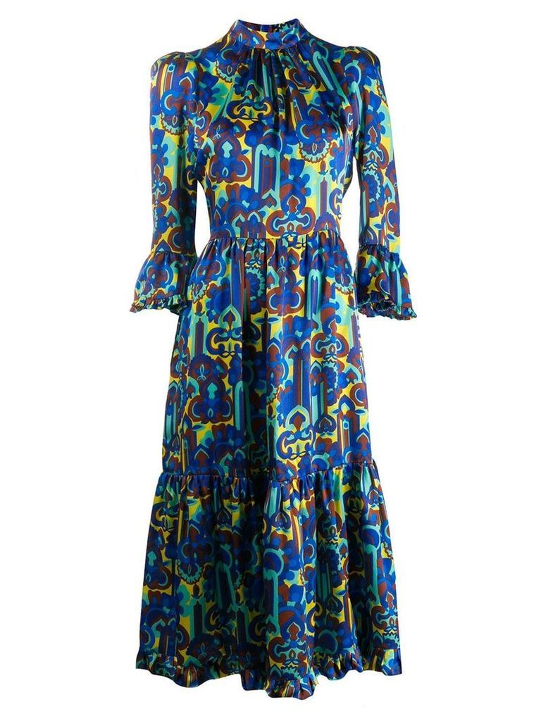 La Doublej Midi Visconti Dress - Blue