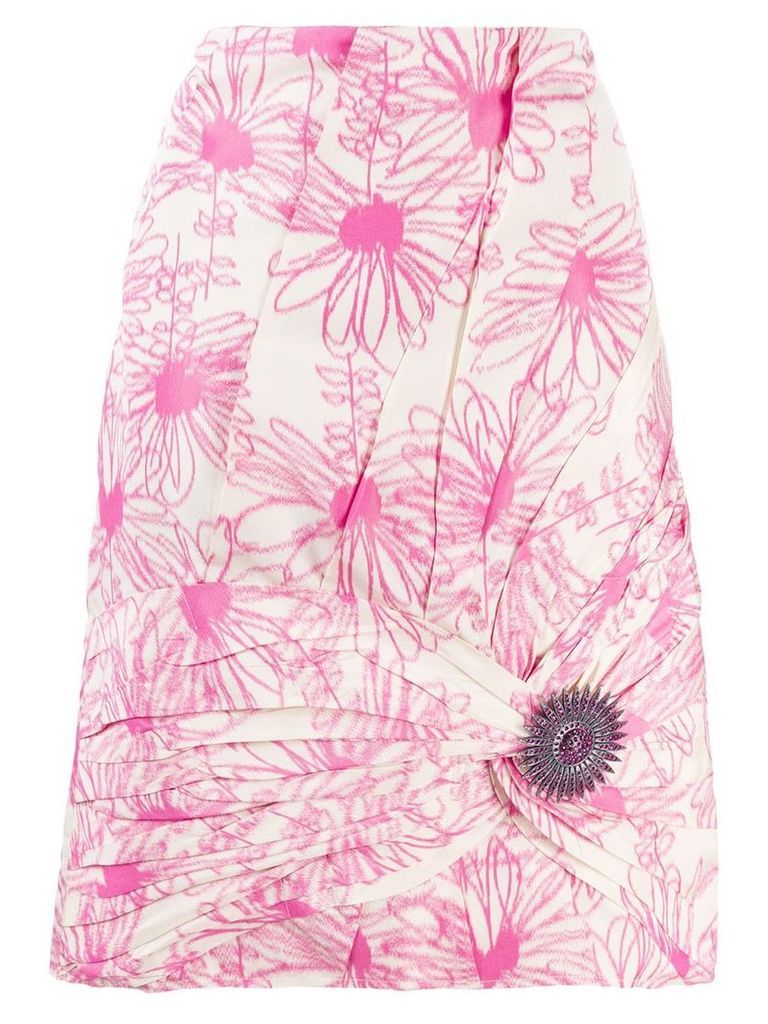 Calvin Klein 205W39nyc floral pink skirt