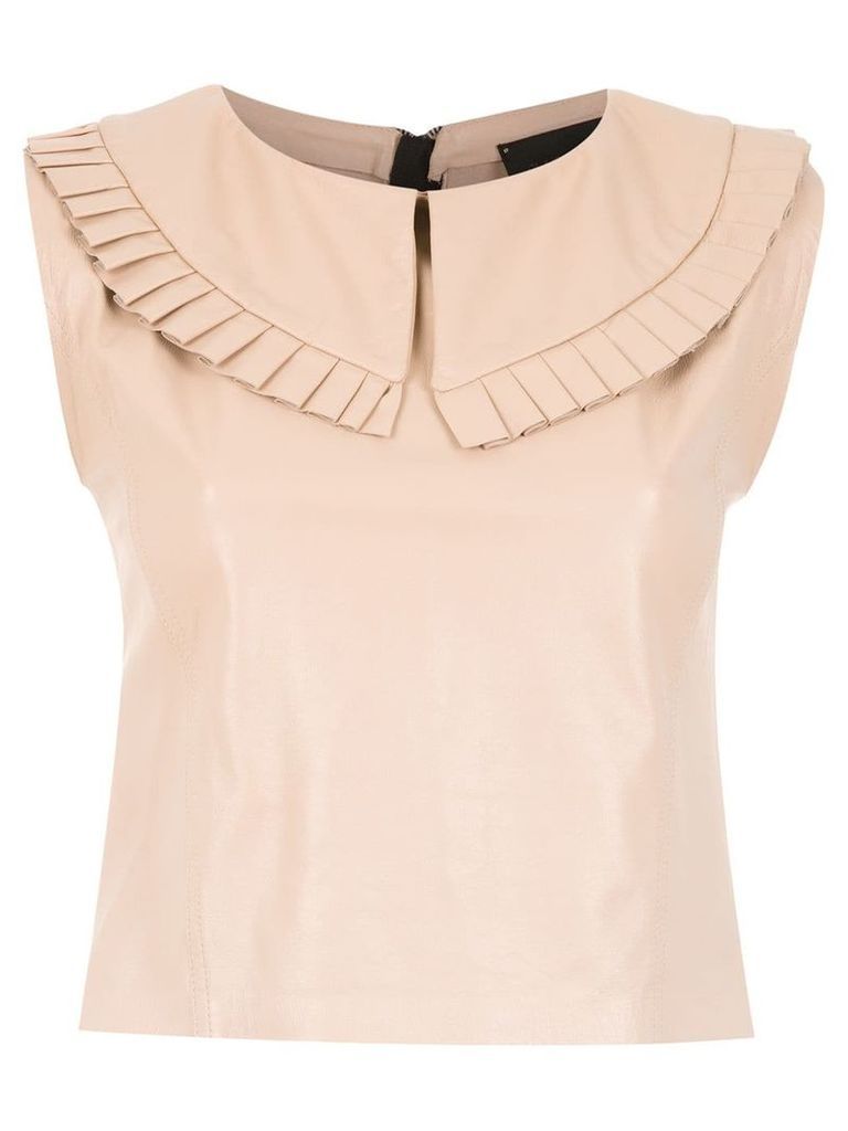 Andrea Bogosian leather blouse - NEUTRALS