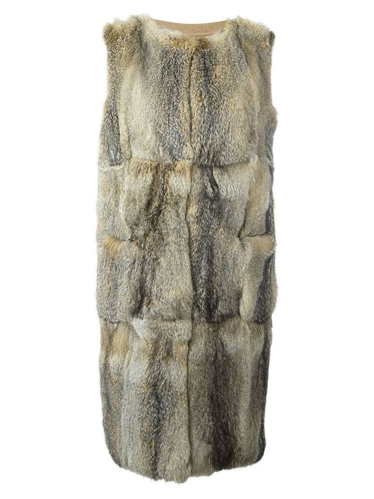 Liska sleeveless coat - NEUTRALS