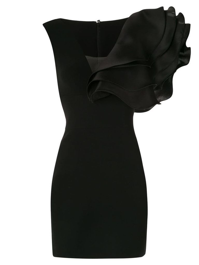 Isabel Sanchis oversized ruffle dress - Black