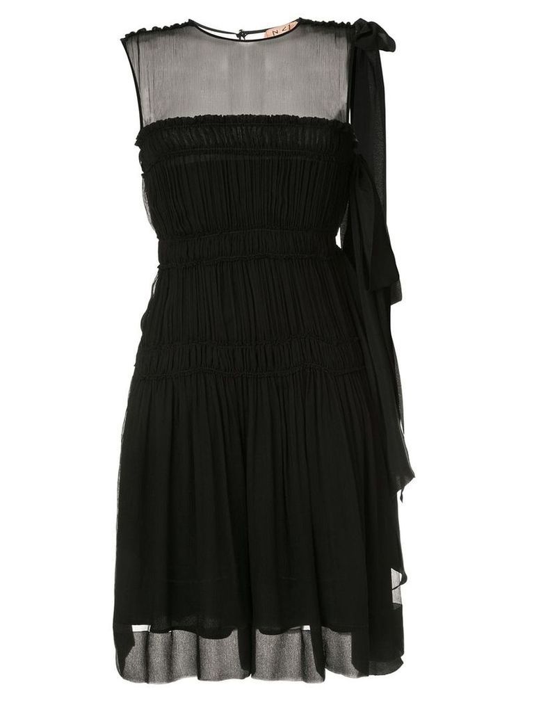 Nº21 smocked mini dress - Black