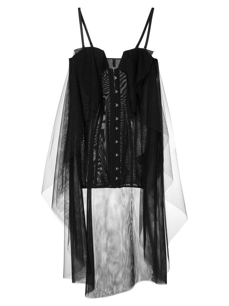 UNRAVEL PROJECT layered corset dress - Black