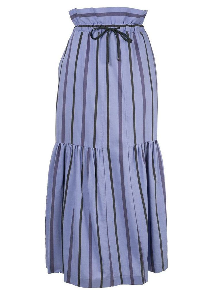 Ujoh striped high waisted skirt - PURPLE