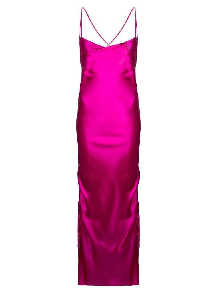 Galvan gathered evening gown - PINK