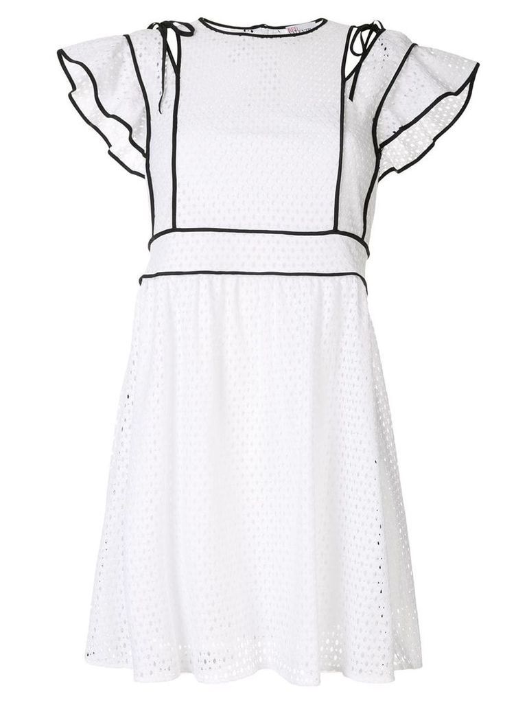 Red Valentino netted mini dress - White