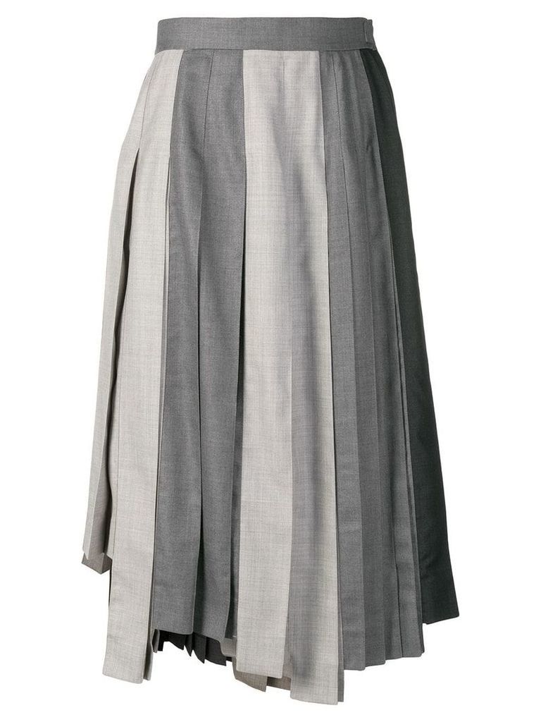 Thom Browne Altered Pleat Midi Skirt - Grey