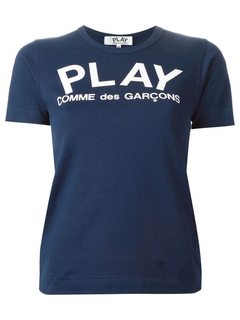 Comme Des Garçons Play logo print T-shirt - Blue