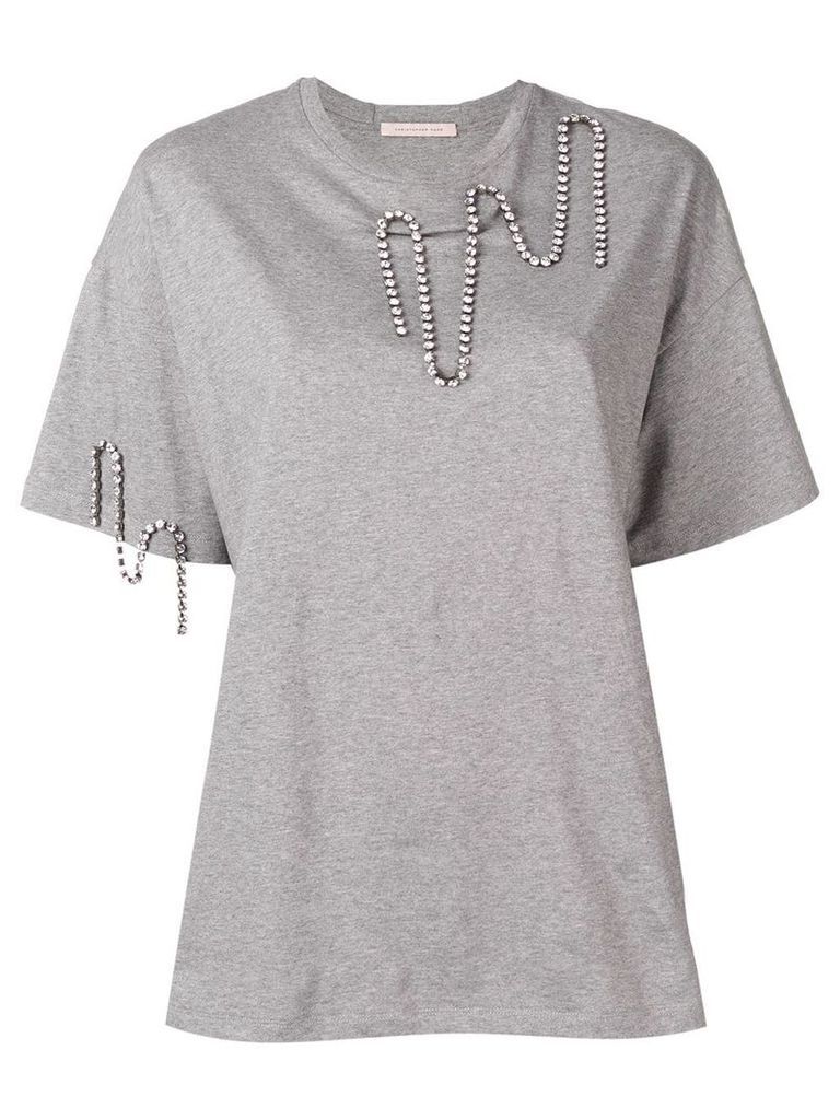 Christopher Kane squiggle cupchain t-shirt - Grey