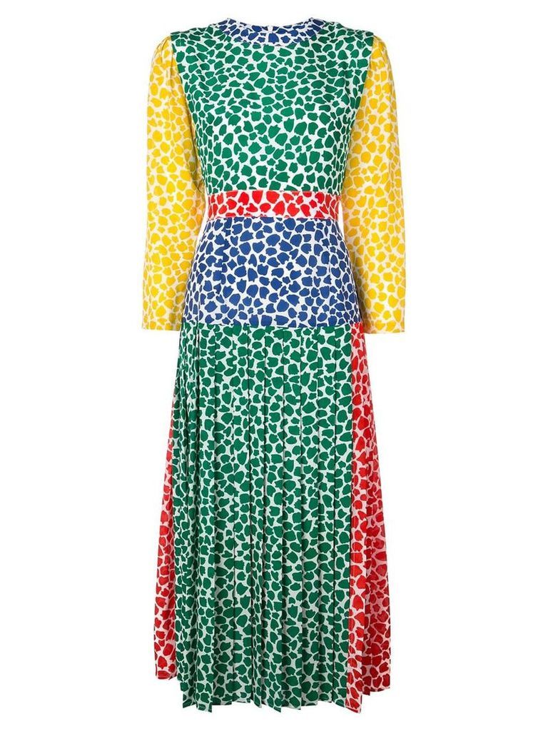 Rixo patterned pleat dress - Multicolour