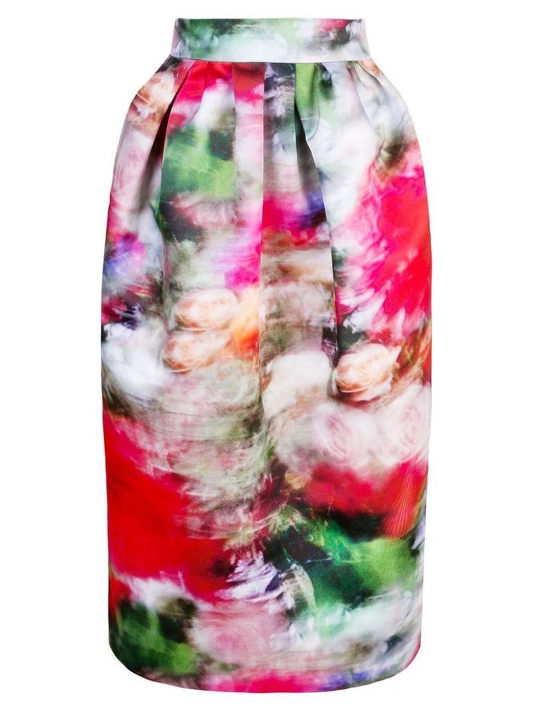 Adam Lippes high-waisted floral print skirt - PINK