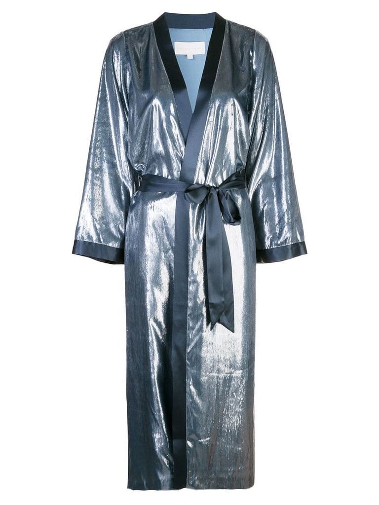 Michelle Mason shimmery kimono coat - Blue