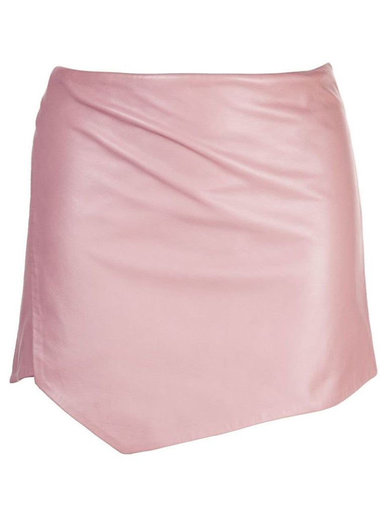 Michelle Mason wrap mini skirt - Neutrals