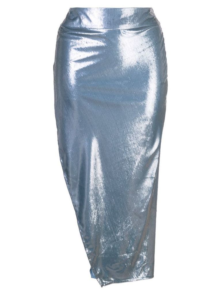Michelle Mason side slit skirt - Blue