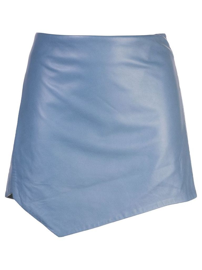 Michelle Mason wrap mini skirt - Blue