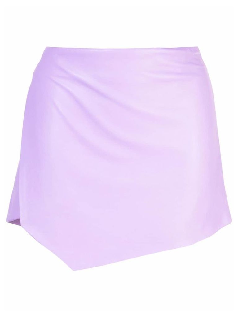 Michelle Mason wrap mini skirt - Purple