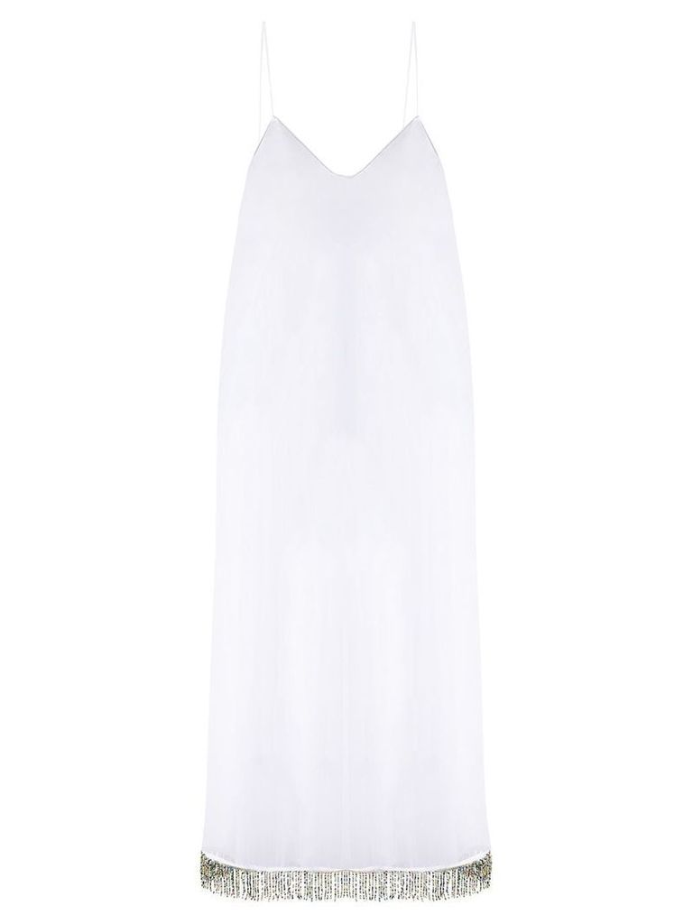 Oseree bead embellished beach dress - White