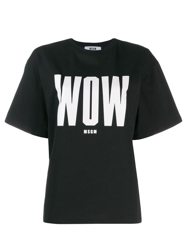 MSGM Wow print T-shirt - Black