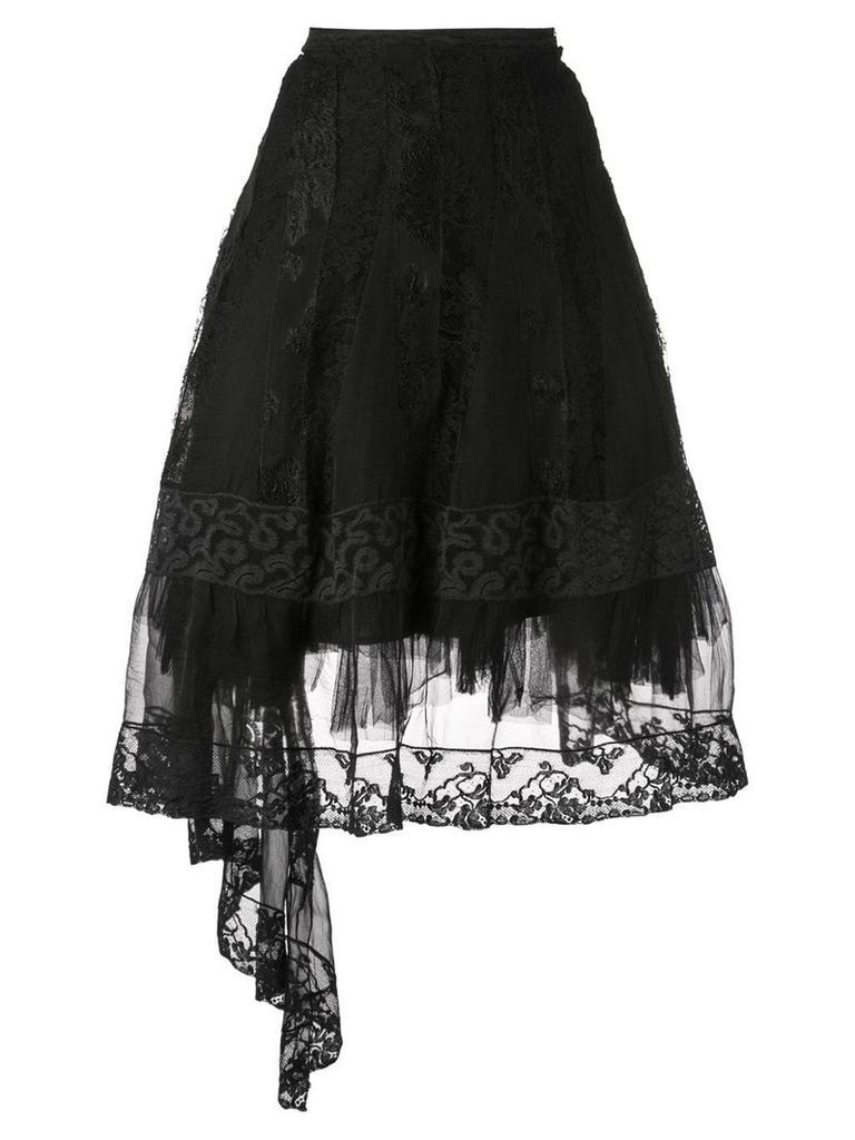 Marc Le Bihan lace A-line skirt - Black