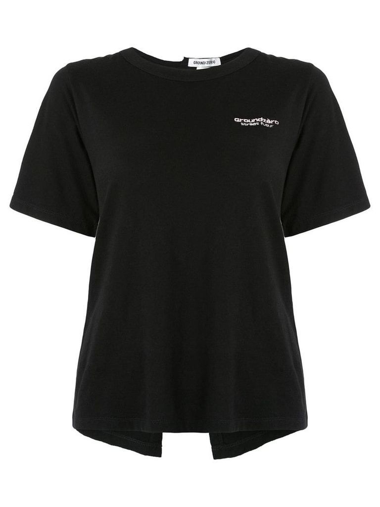 Ground Zero open back T-shirt - Black