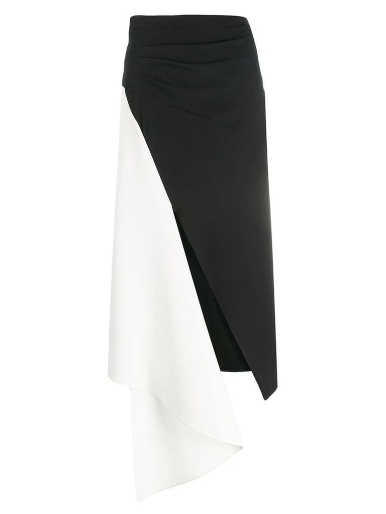 Avaro Figlio colour block asymmetric skirt - Black