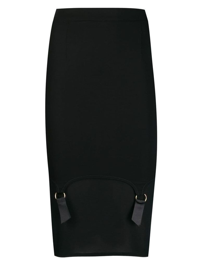 Murmur panel fitted midi skirt - Black