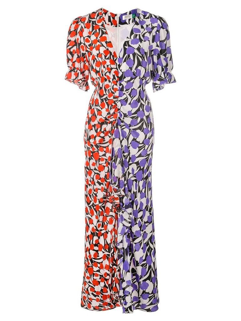 Rixo mesh duo-print dress - Multicolour