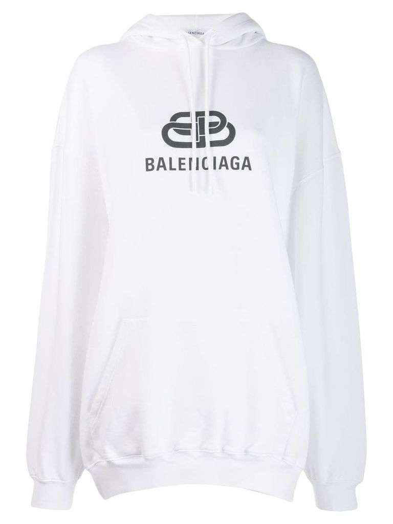 Balenciaga BB logo hoodie - White
