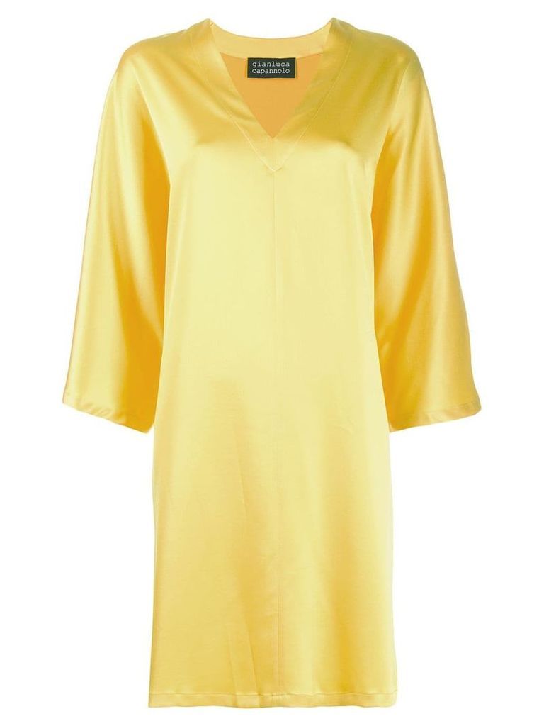 Gianluca Capannolo 3/4 sleeve dress - Yellow