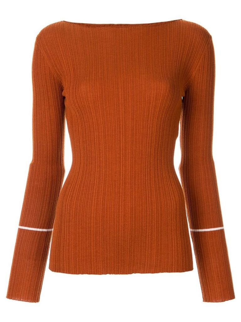 Nina Ricci ribbed knit shirt - Brown