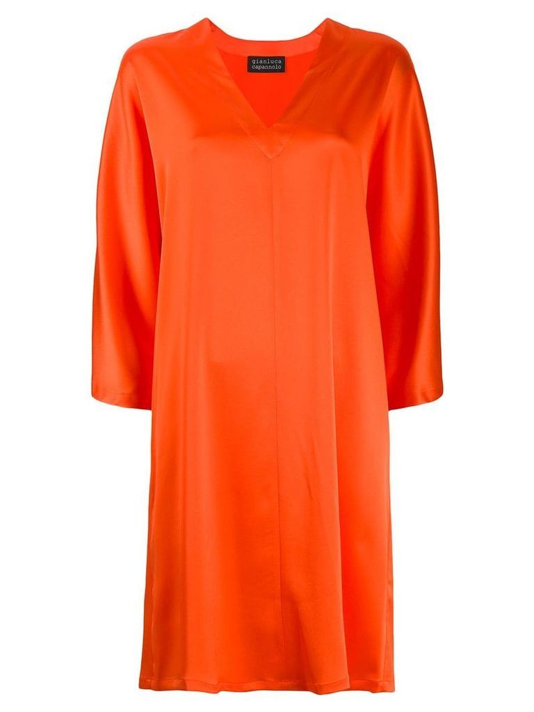 Gianluca Capannolo 3/4 sleeve dress - Orange