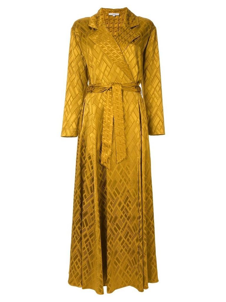 Layeur printed robe dress - Yellow