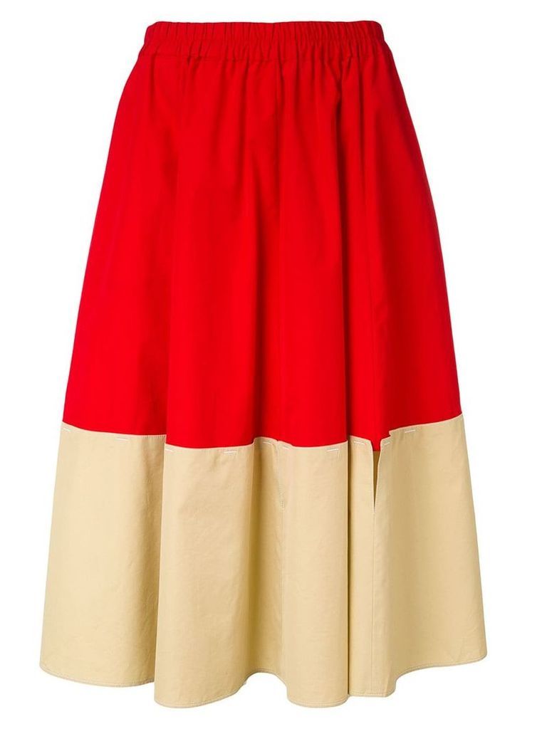 Marni colour block skirt - Red
