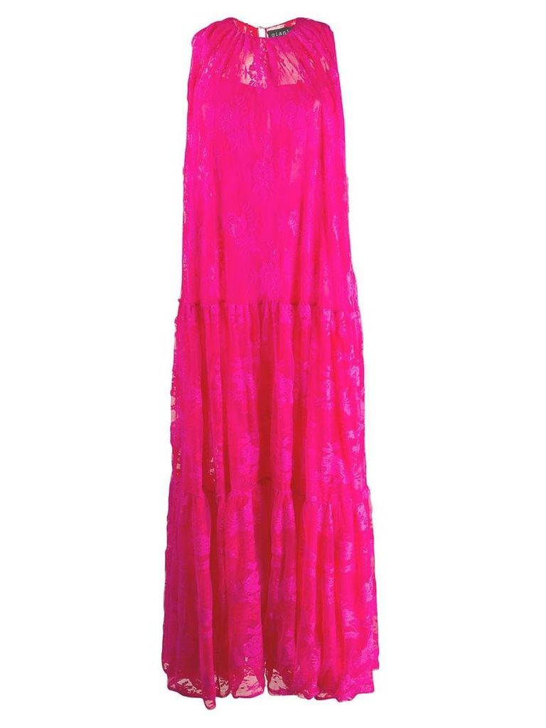 Gianluca Capannolo lace maxi dress - Pink