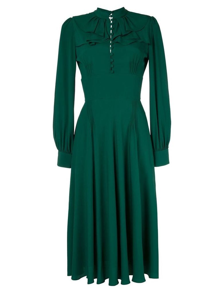 Nº21 ruffle flare dress - Green