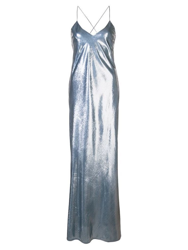 Michelle Mason bias maxi gown - Grey