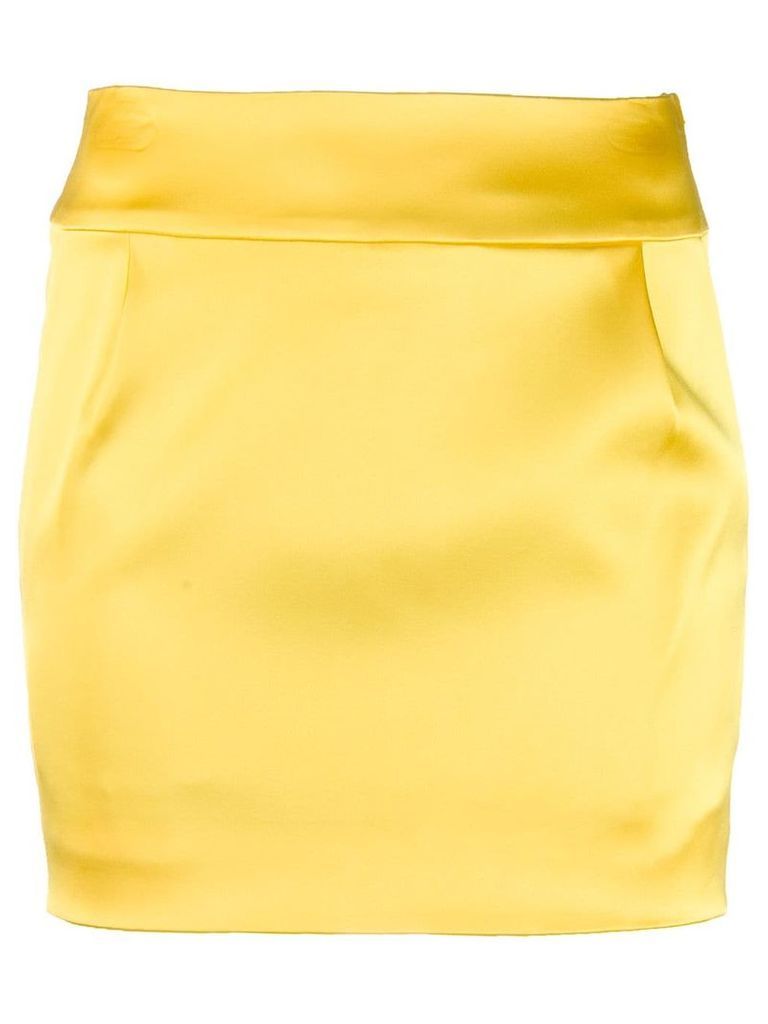 Alexandre Vauthier short pencil skirt - Yellow