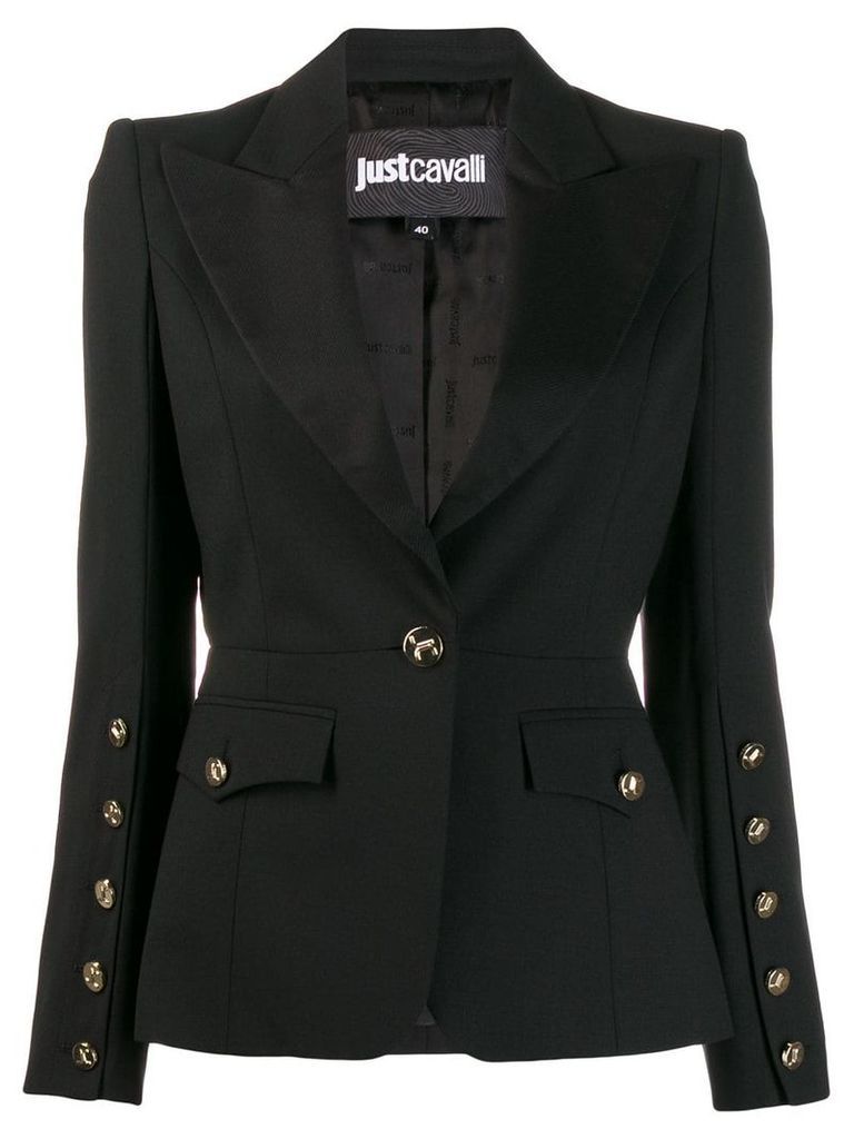 Just Cavalli tailored buttoned blazer - Black