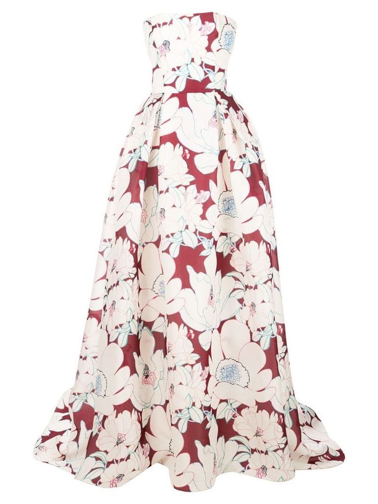 Carolina Herrera floral print gown - Red