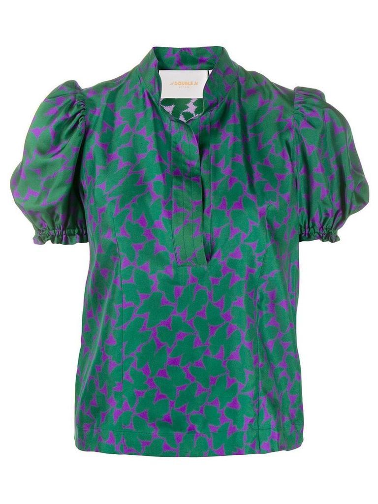 La Doublej x Mantero print blouse - Green