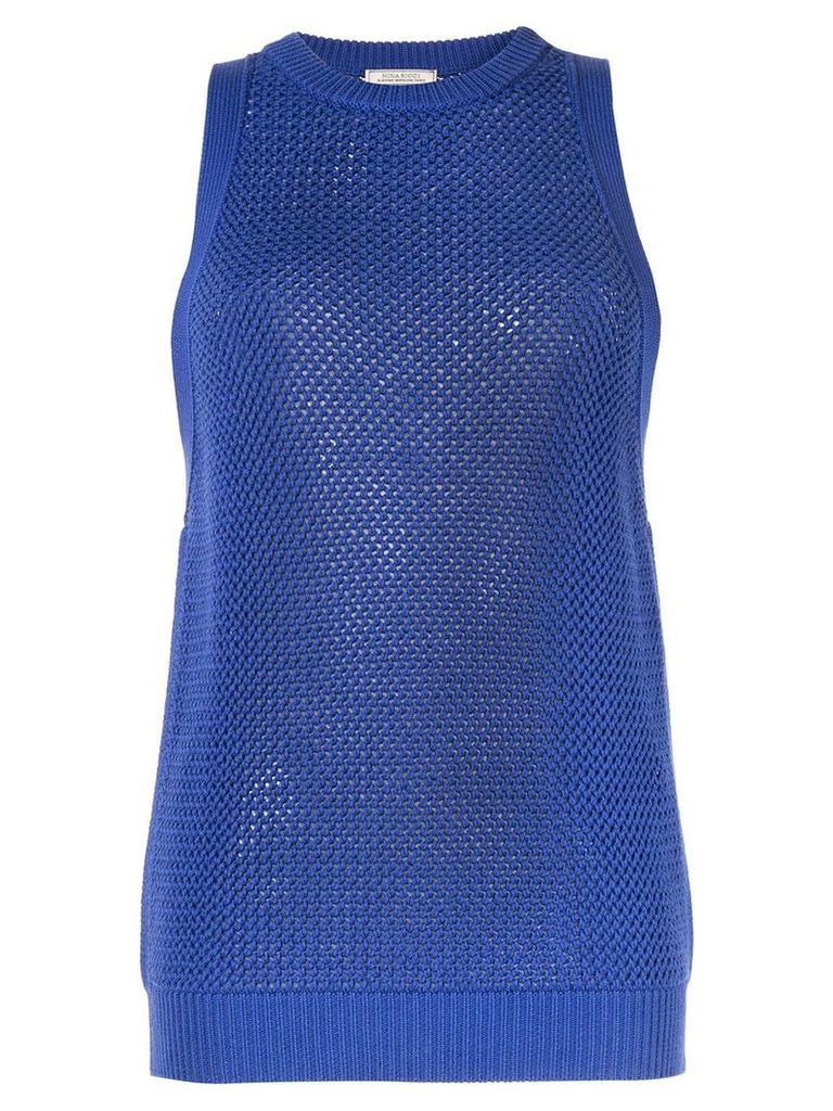 Nina Ricci sleeveless knitted jumper - Blue