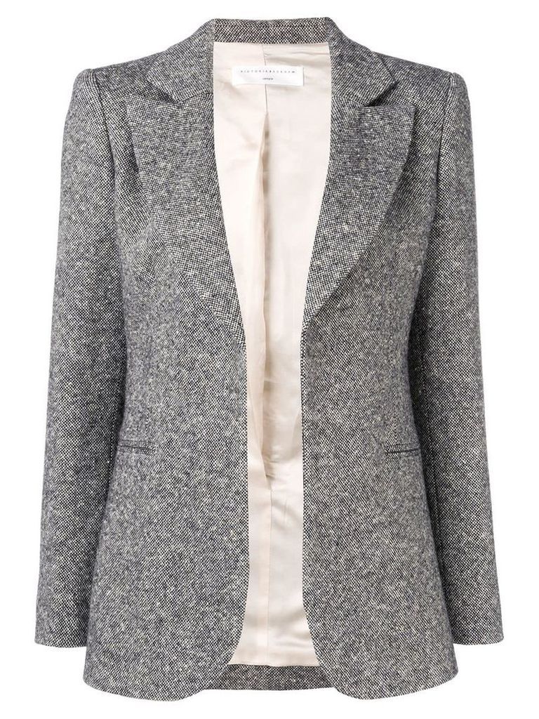 Victoria Beckham single breasted fitted jacket - Grey