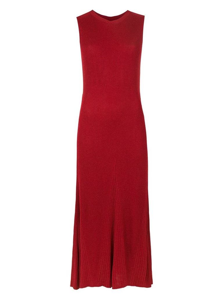 Osklen long ribbed dress - Red