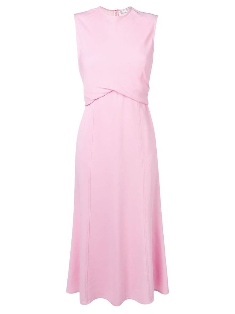 Victoria Beckham sleeveless drape flare mini dress - PINK