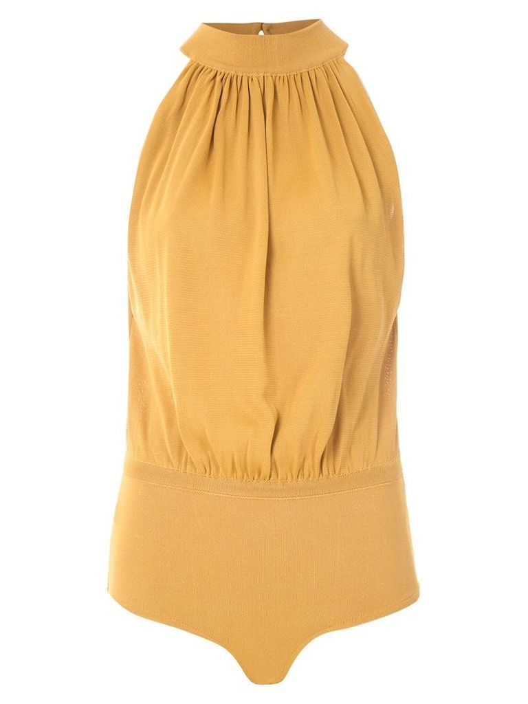 Egrey halter neck bodysuit - Yellow