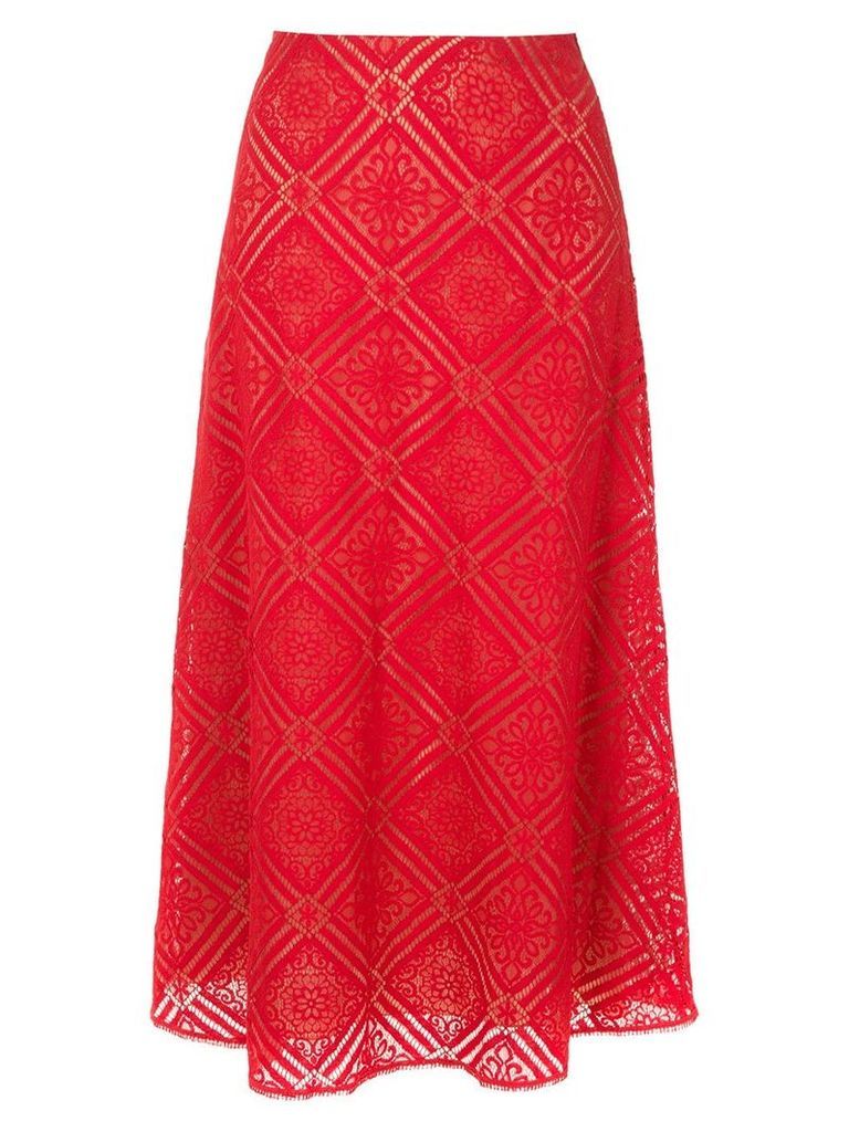 Nk lace midi skirt - Red